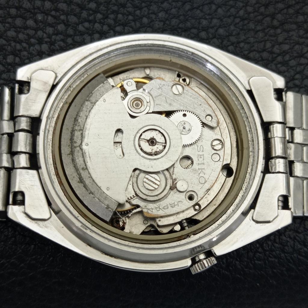 GENUINE VINTAGE SEIKO 5 AUTOMATIC JAPAN 7009A MENS BLACK DIAL WATCH A702430-5 R124-a702430