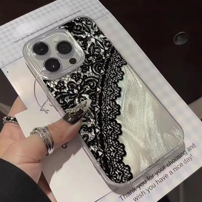 Fashion Lace Edged Sexy Girl Phone Case for Samsung Galaxy S25 S24 Plus S22 S21 S20 Ultra A55 A54 A15 A35 A34 A53 A52 5G Cover
