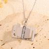 Engraved Titanium Steel Necklace - Fade-Resistant, Emotional Book Pendant, Women's Clavicle Chain Jewelry 