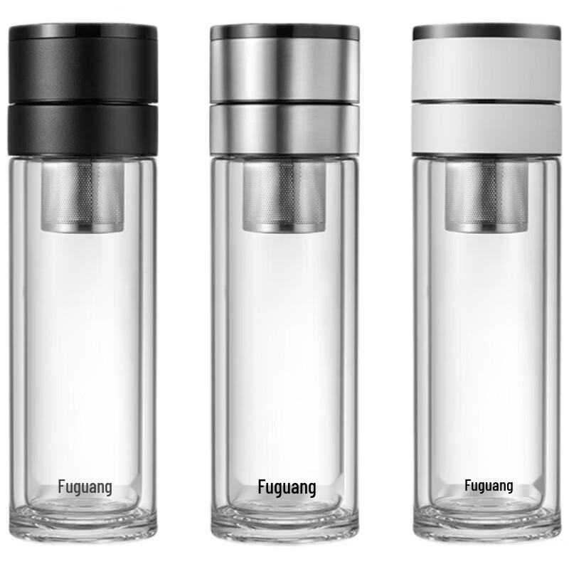 FUGUANG Portable Glass Tea Infuser Bottle 300ml