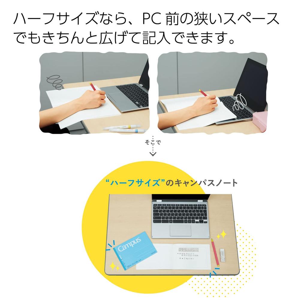 KOKUYO Campus Note Dotted 7mm Half Size B6 Set A-lined 5-Book No-293ATX5SET