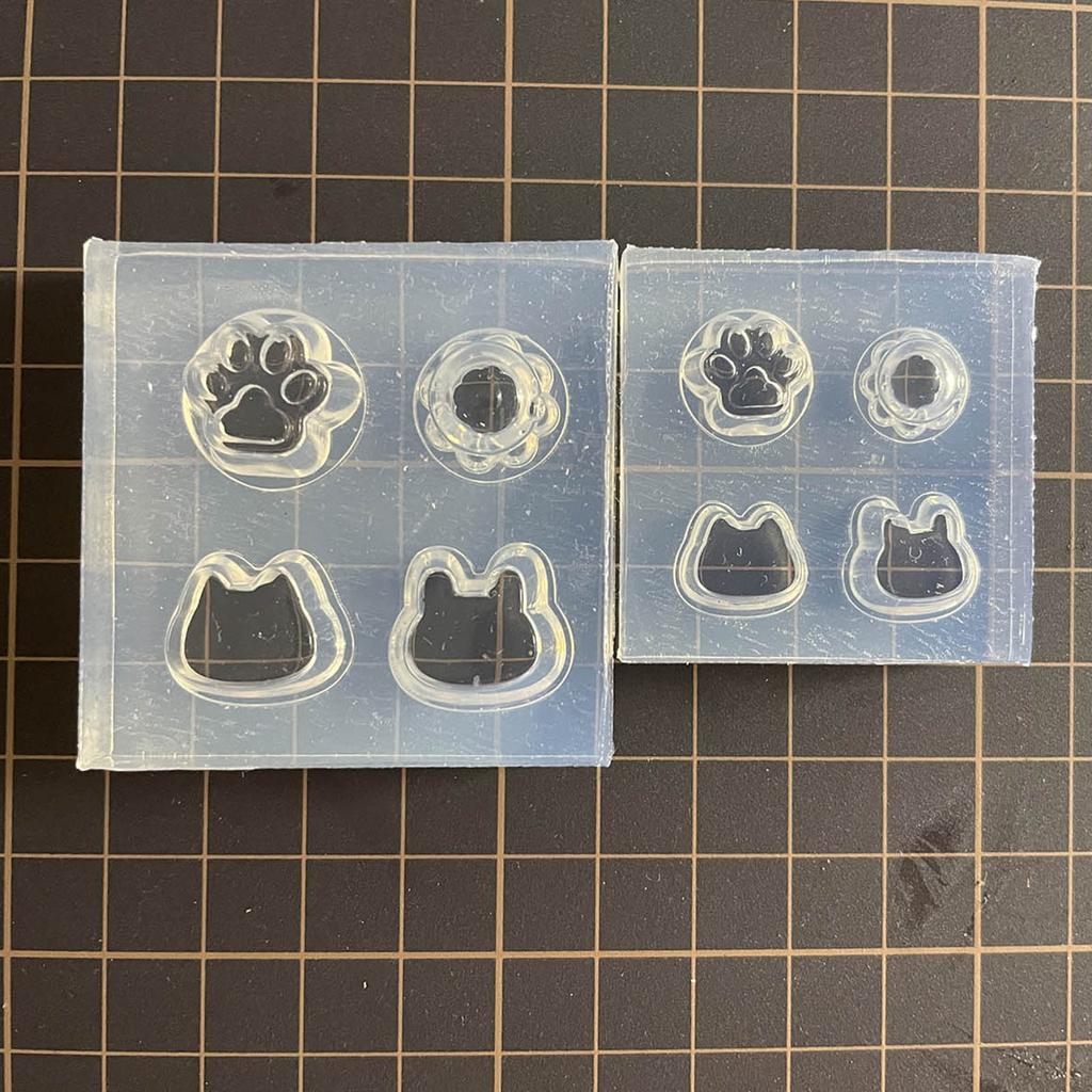 Miniature Delights Creating Mould Cute Cat Rabbit Octopus Cat Claw Silicone Mold for Making Animal Shaped Pudding Food
