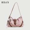 Fashionable Solid Color One-Shoulder Underarm Bag Large Capacity Commuter Messenger Bag