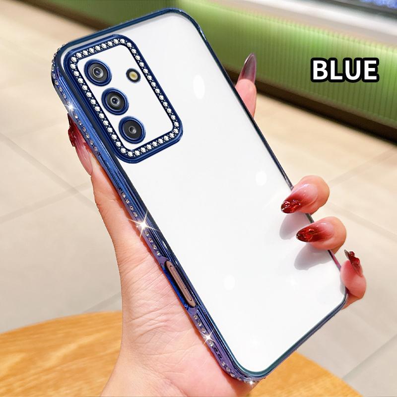 Funda de Silicona Transparente con Chapado de Diamante Para Samsung Galaxy A17 A16 A26 A36 A56 A06 A15 A25 A35 A55 A14 A24 A34 A54 A05 Cubierta