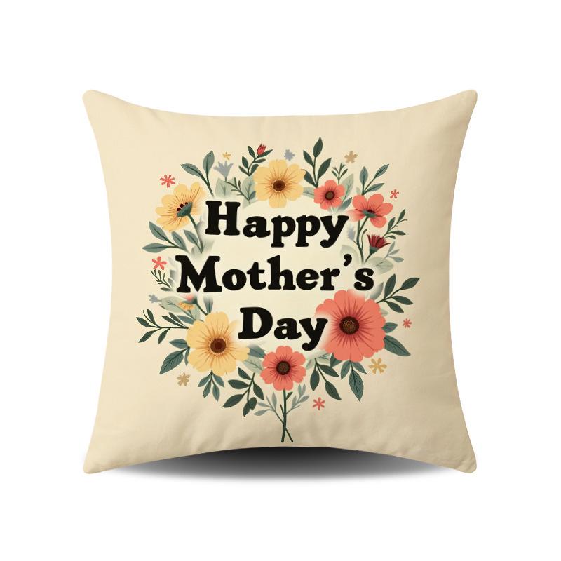 Mother's Day Festive Atmosphere Cushion Covers for Home and Sofa Decor