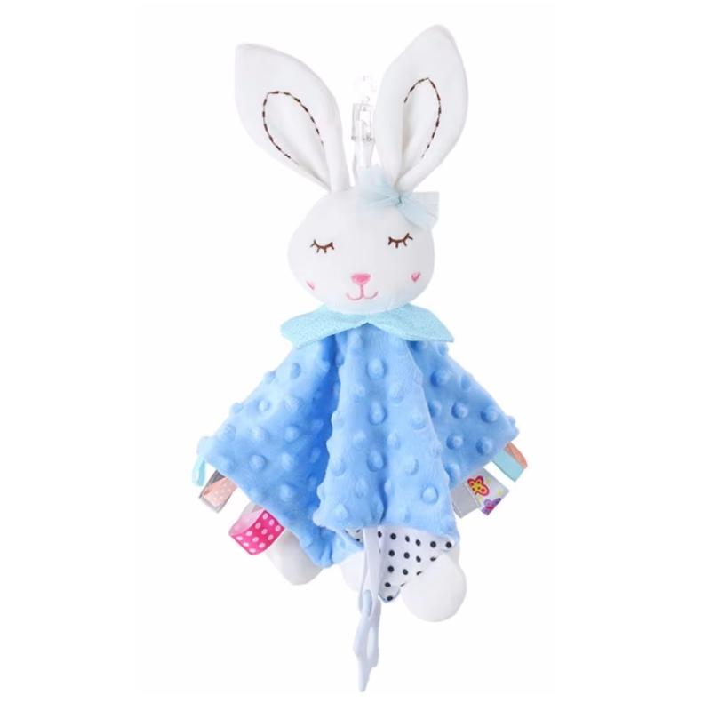 Brinquedos de pelúcia para bebês recém-nascidos, cobertor de animais fofos, edredom, coelho, elefante, toalha calmante e apaziguadora, presente para bebês