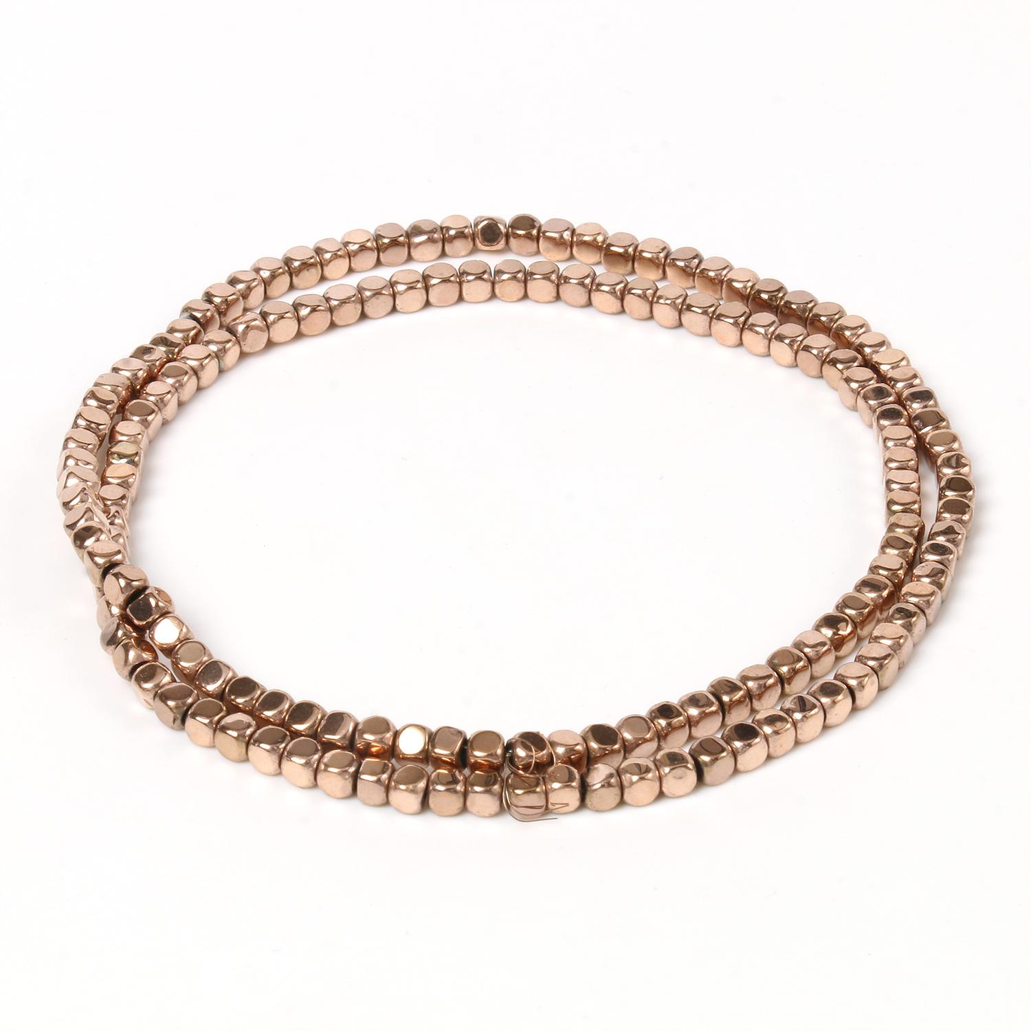 

Ручной работы Цвет Розовое Золото Покрытием Гематитовые Бусины Натуральные Бусины Рондель для Изготовления Ювелирных Изделий DIY Подвески Аксессуары Для Браслетов 15 дюймов 2x4mm