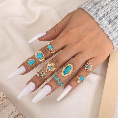 Fashionable Women's 20 Piece Ring Set - Ladies Ring  Metal Ring Glossy Ring  Metal Ring Holiday Gift