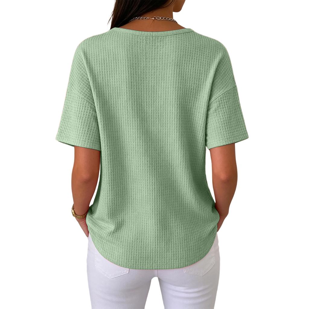 Women's Fashionable Casual Short-sleeved Pullover Top
