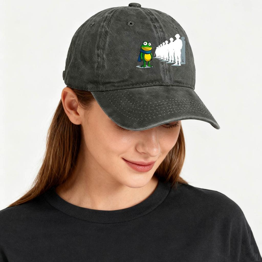 Cap Mens Womens Print Distressed Adjustable Sun Hat Cotton Funny Hats