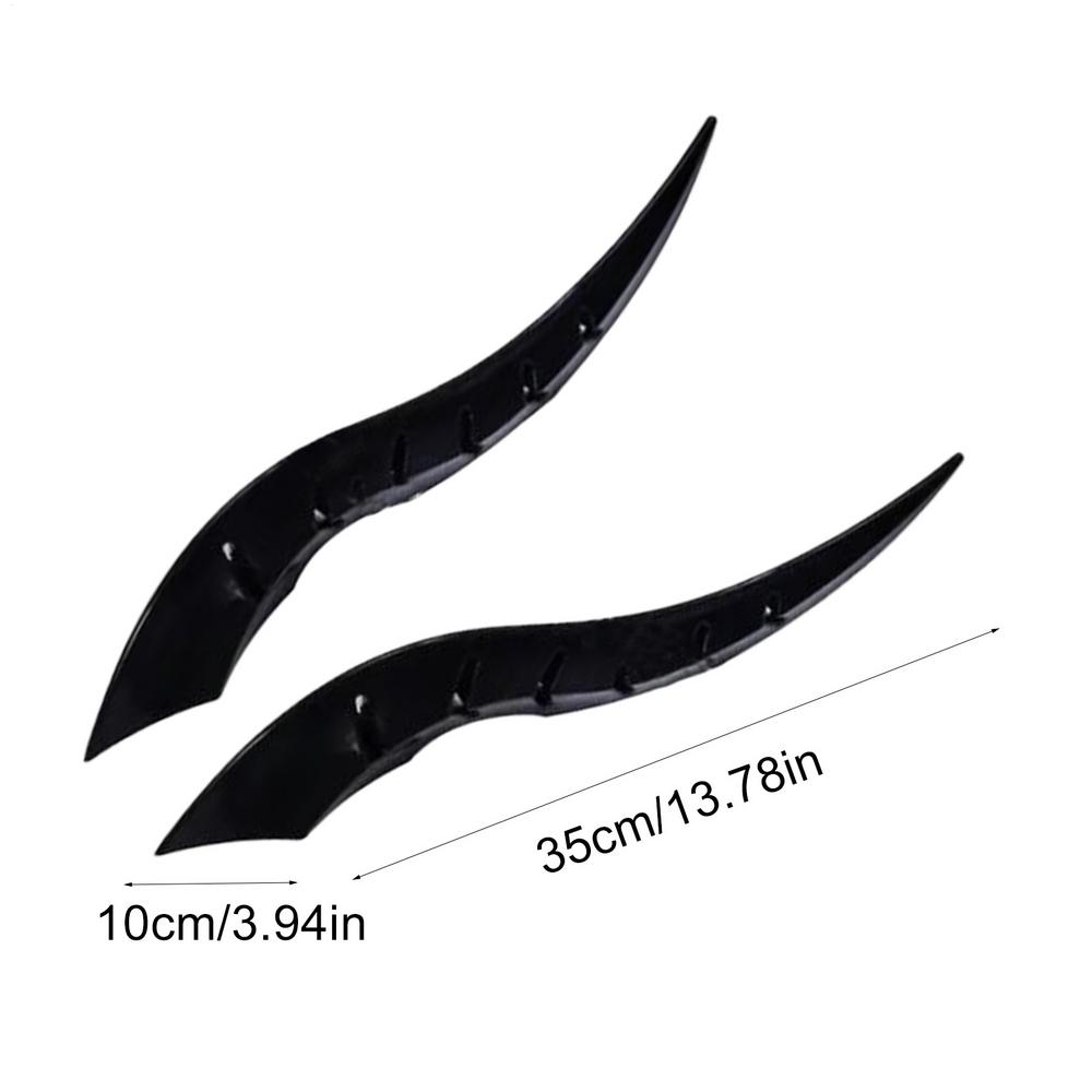 

Car Roof Decoration Car Roof Dragon Horn Modification 3D Gothic Car Exterior Decor 2 Pieces for Family Road Trip Truck Wedding чорний