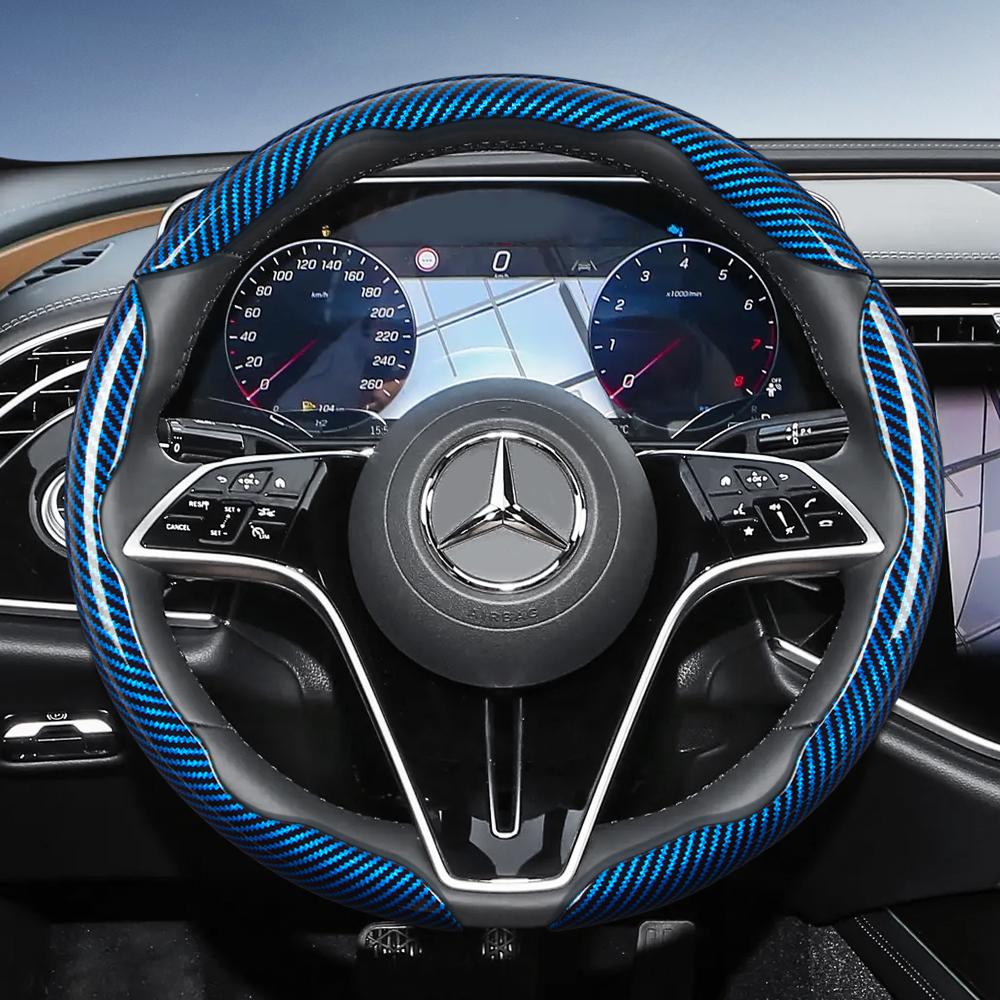 Geeignet für Mercedes-Benz Lenkradabdeckung mit Carbonfaser-Textur und segmentiertem Schnellverschluss-Design V g S a E C-Klasse Gle Glc Gla Glb Cls