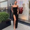 2022 Spring/Summer Women's Slimming Off-Shoulder Backless Slit Dress