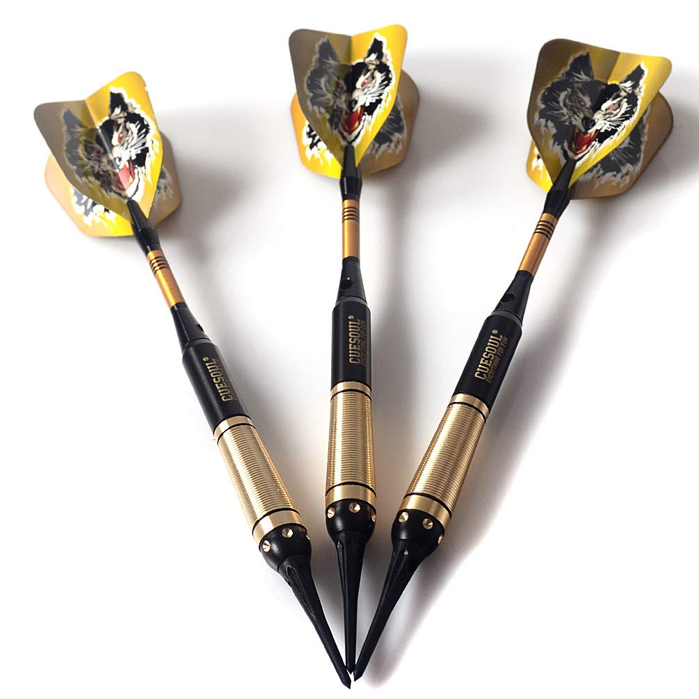

CUESOUL Latest Wolf Design Series Soft Tip Darts 16 Gram Barrel of (Set 3)