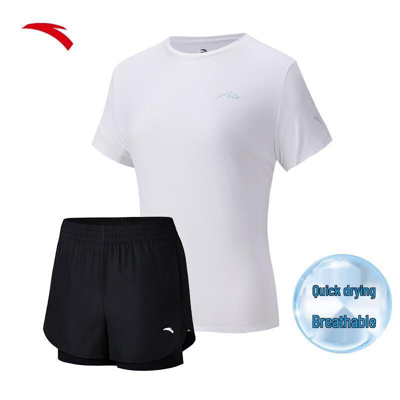 Anta Women's Quick-Dry Short Sleeve & Shorts Set