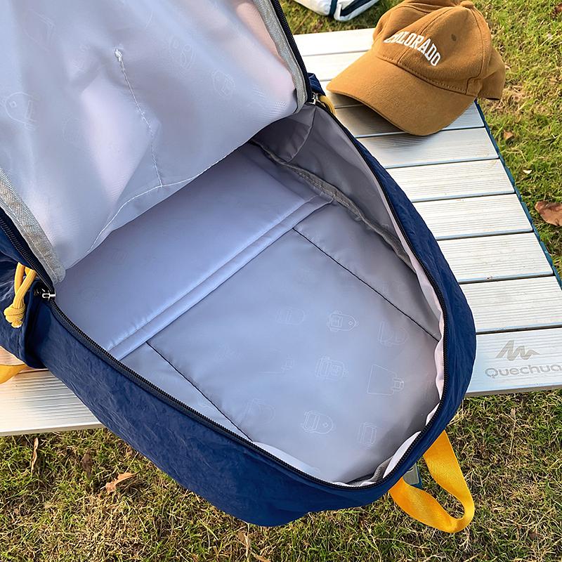 Color Block Schoolbag Women's Backpack Large Capacity Student Travel Backpack