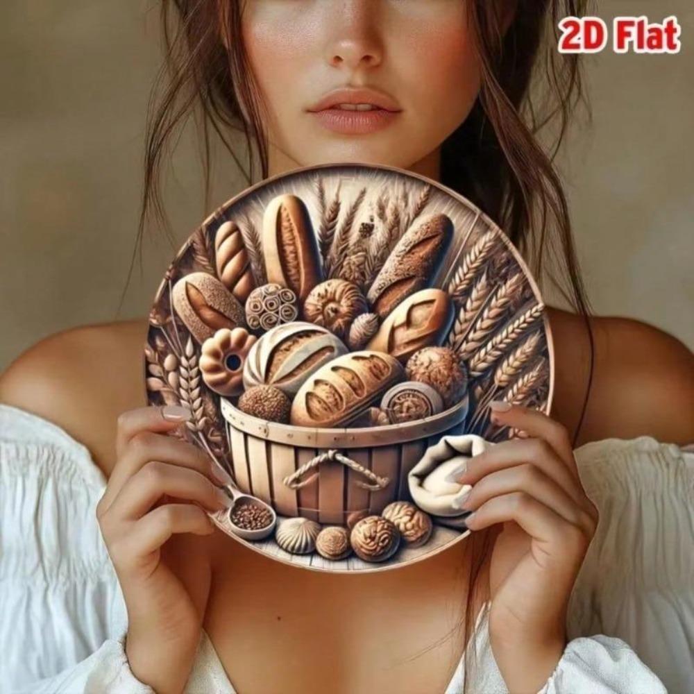 Vintage Metal Farmhouse Round Wall Art Kitchen Decor Home Decor