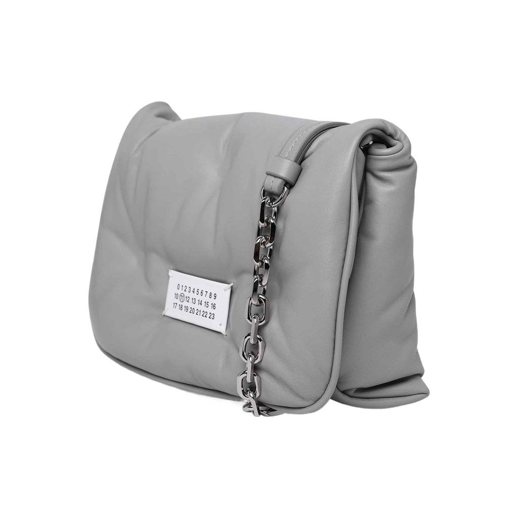 Maison Margiela Glam Slam Digital Logo Chain Shoulder Strap Crossbody Bag Women bags Gray SB1WG0019P4300T8050