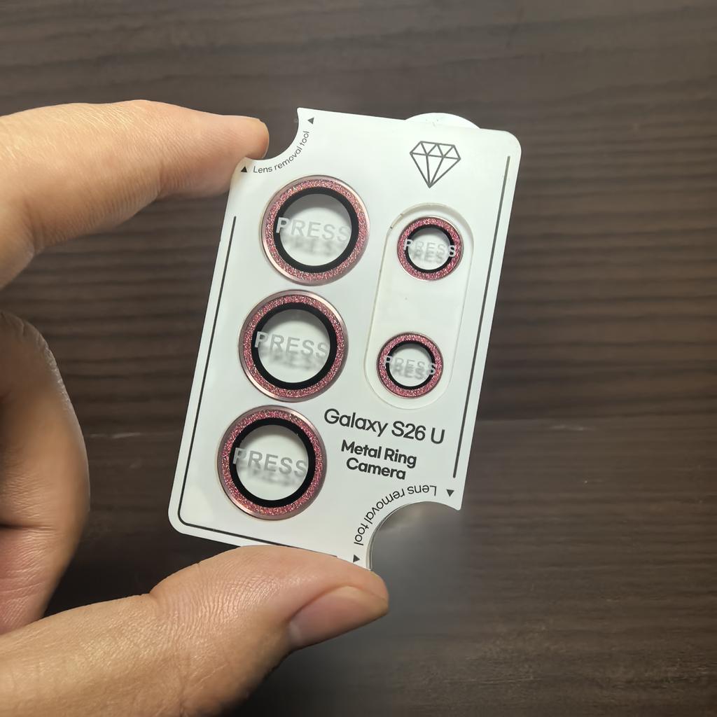 Barevná Bling Ochrana Zadní Kamery pro Samsung Galaxy S26 Ultra/Pro/Edge S25/S24/S23 Ultra Plus Čočka Tvrzené Sklo Fólie Celoplošné Krytí
