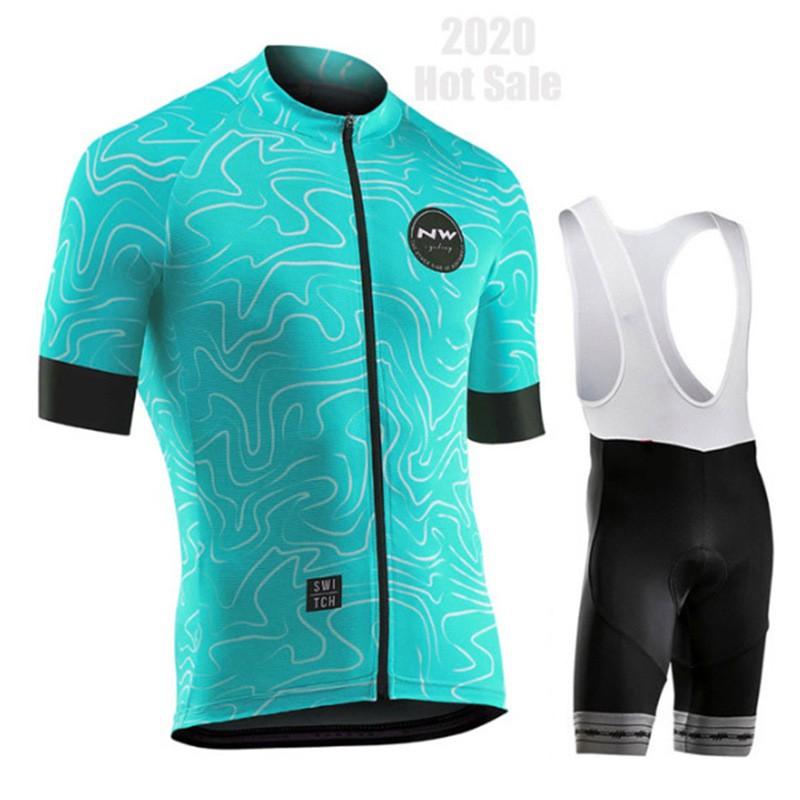 Mens Cycling Jersey Set With Straps Short Sleeve Slim Fit Bike Wear