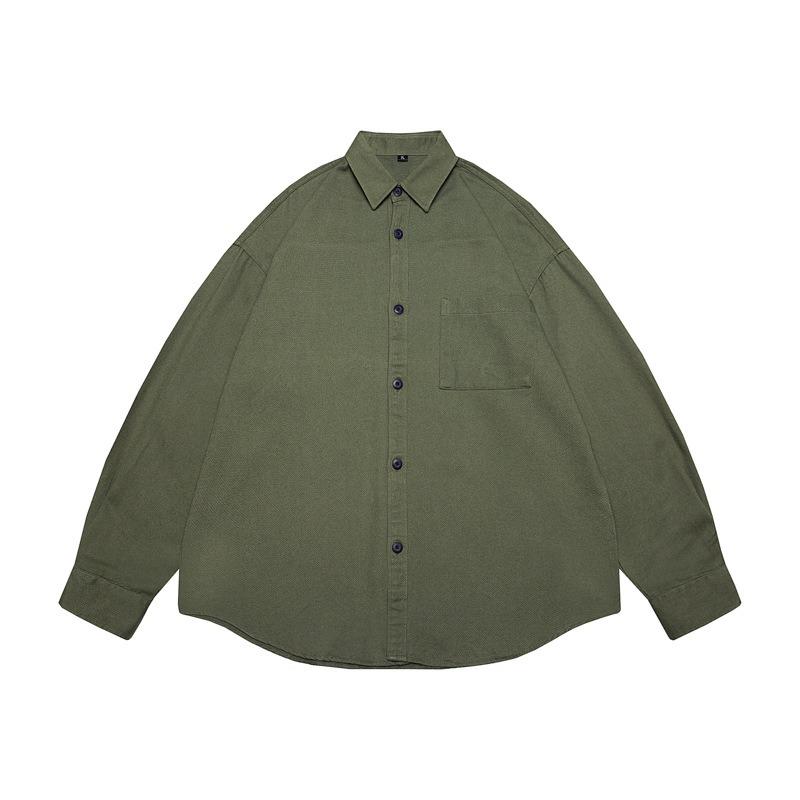 Long-sleeved Shirt Men's Spring Japanese Retro Workwear Jacket Trendy Casual