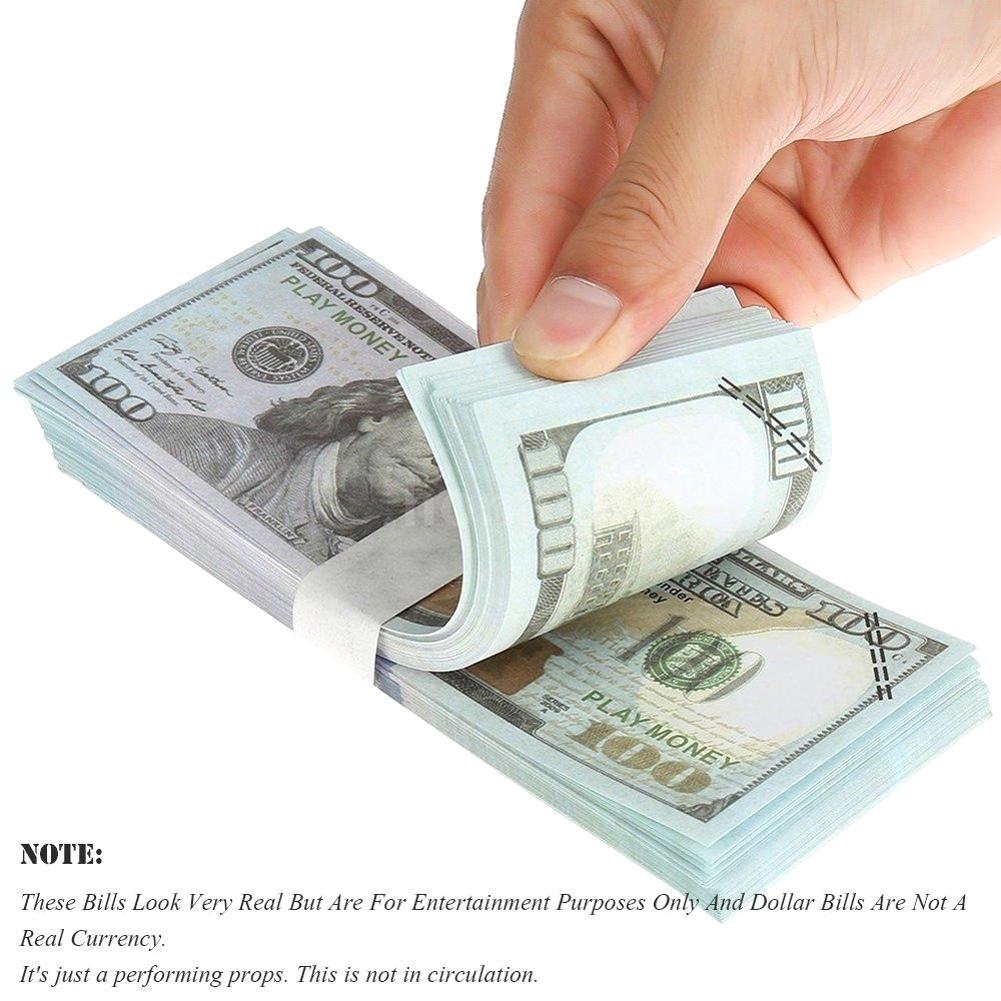 Buy Movie Prop Money Full Print 2 Sided 100 Pcs 100 Dollar Bills Stack