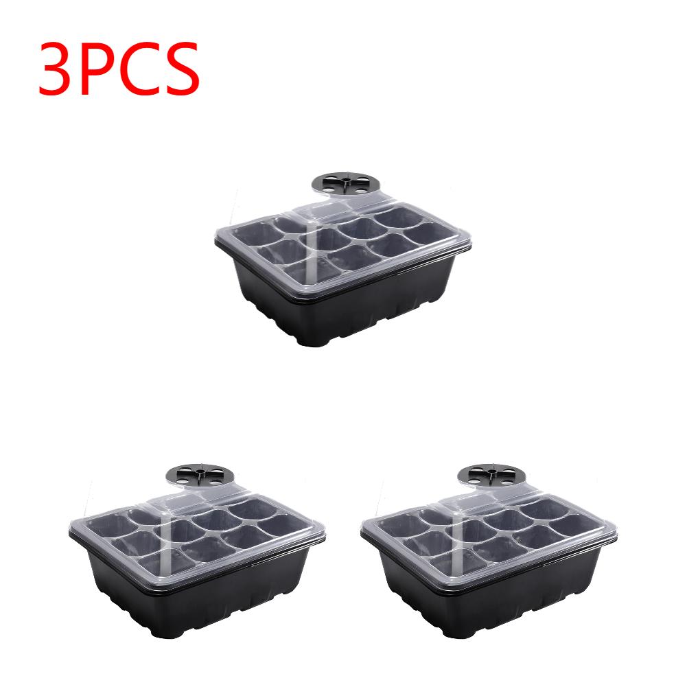 

12-луночный горшок для рассады, стартовый лоток для проращивания растений с куполом для поддержания влажности, ящик для посева суккулентов, утепленный лоток для рассады