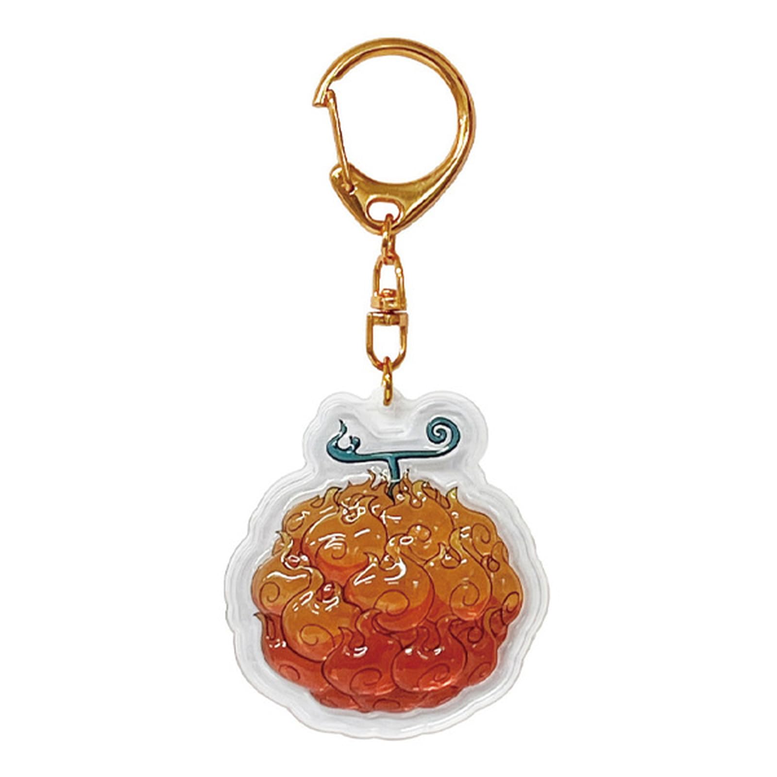 K Company One Piece Puffy Keychain Mera Mera no Mi - (Flame-Flame Fruit)