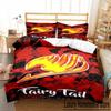 Zestaw pościeli 3D Anime Fairy Tail Zestaw trzyczęściowy na łóżko Poszwa na kołdrę Pojedyncze Podwójne Łóżko Queen Size Zestaw poszwy na kołdrę Sypialnia dla dorosłych chłopców
