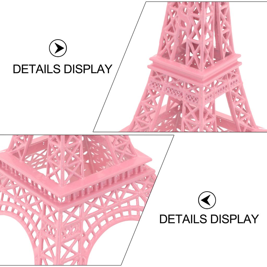 European Landmark Model Eiffel Tower Decor Vibrant Pink Color Artistic European-style Ornament Creative Pink Eiffel Tower
