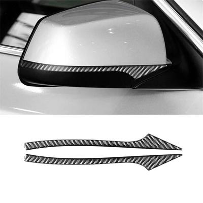 2PCS Car Rearview Mirror Protector Anti-collision Strip Stickers Carbon Fiber Auto Parts for BMW E60 F10 F07 F01 5 Series