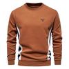Gant Embroidered Autumn New Men's Long Sleeved Patchwork Hoodie Men's Casual Slim Fit Round Neck Sports Pullover