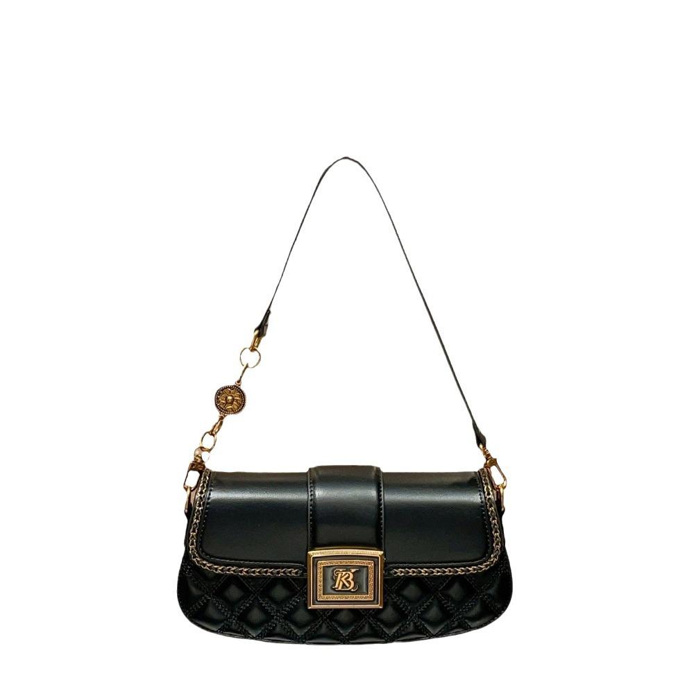 High-end Leather Diamond-shaped Underarm Bag for Women's Fashionable and Versatile One-shoulder Crossbody Bag