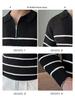 Men's Design-Inspired Half-Zip Striped Sweater: Autumn/Winter Casual Long-Sleeve Knitwear with Loose Lapel