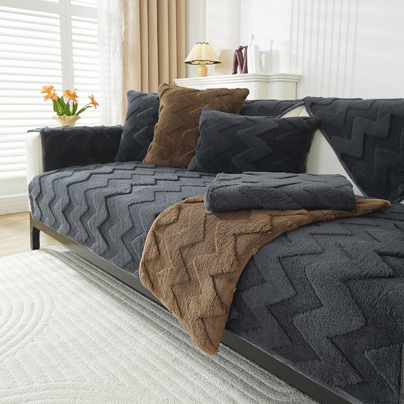 Sofa Cushion Cross-border Anti-slip Dirt-resistant Advanced Sense Cushion Winter Thickened Sofa Cover Cover Back Towel Cover