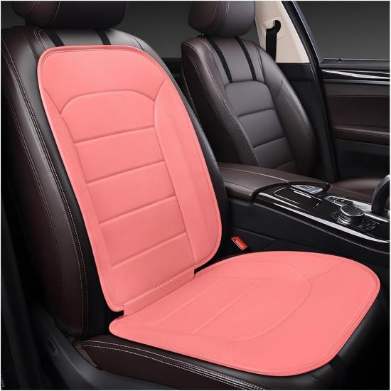 Car Seat Cushion, Leather Soft Breathable Non-Slip Vehicle Front Driver Seat Cover Pad, Comfortable Auto Interior Chair Protector Cushion, Universal