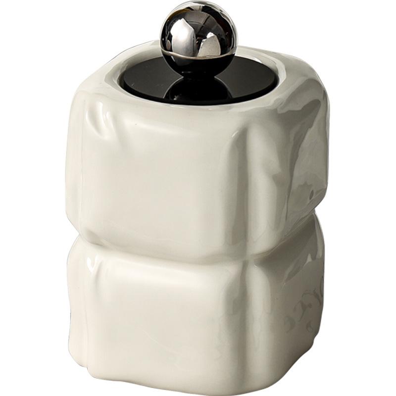 Nordic Dental Floss Box Storage Jar Desktop Home Creative Zahnstocher Tube Cotton Swab Box Storage Box Modern Home Decoration