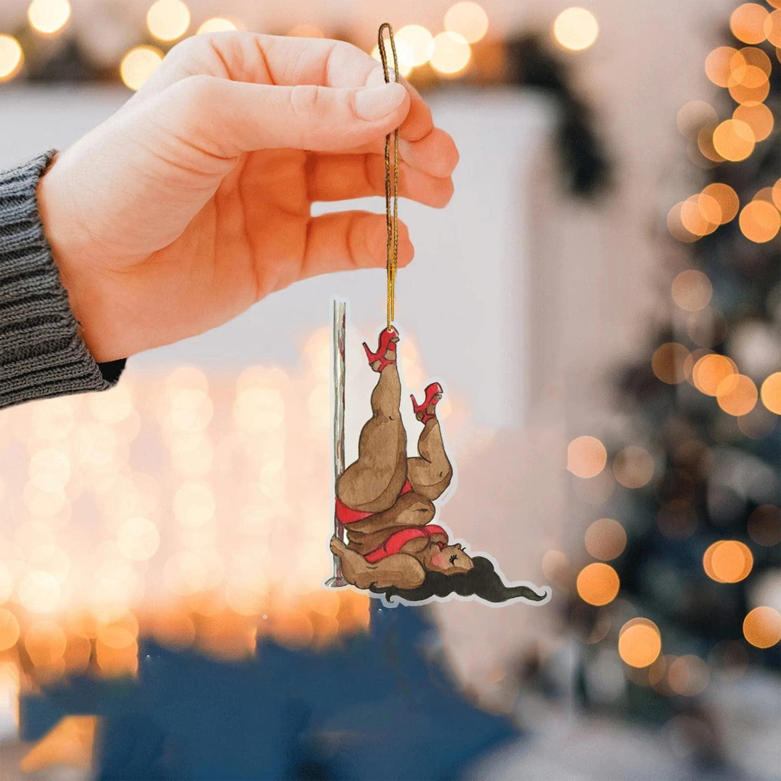 

Забавный рождественский кулон 9 см, креативное рождественское плоское украшение для украшения рождественской елки, подвески для зеркала заднего вида автомобиля, коллекция ремесел One Size