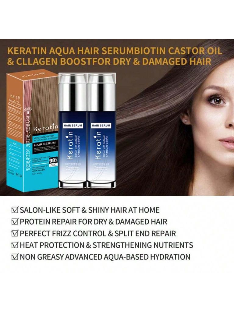 80ml Keratin Hair Care Essential Oil Repair Perm Damaged Hair Improve Dry Frizz Smooth Hair