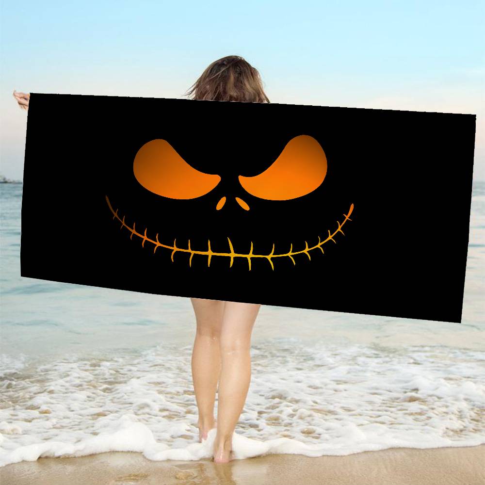 The N-Nightmare B-Before C-Christmas Bath Towel Microfiber Soft Water Absorbing Breathable For Girl Kids Decorative Beach Towel W30*H60(CM)