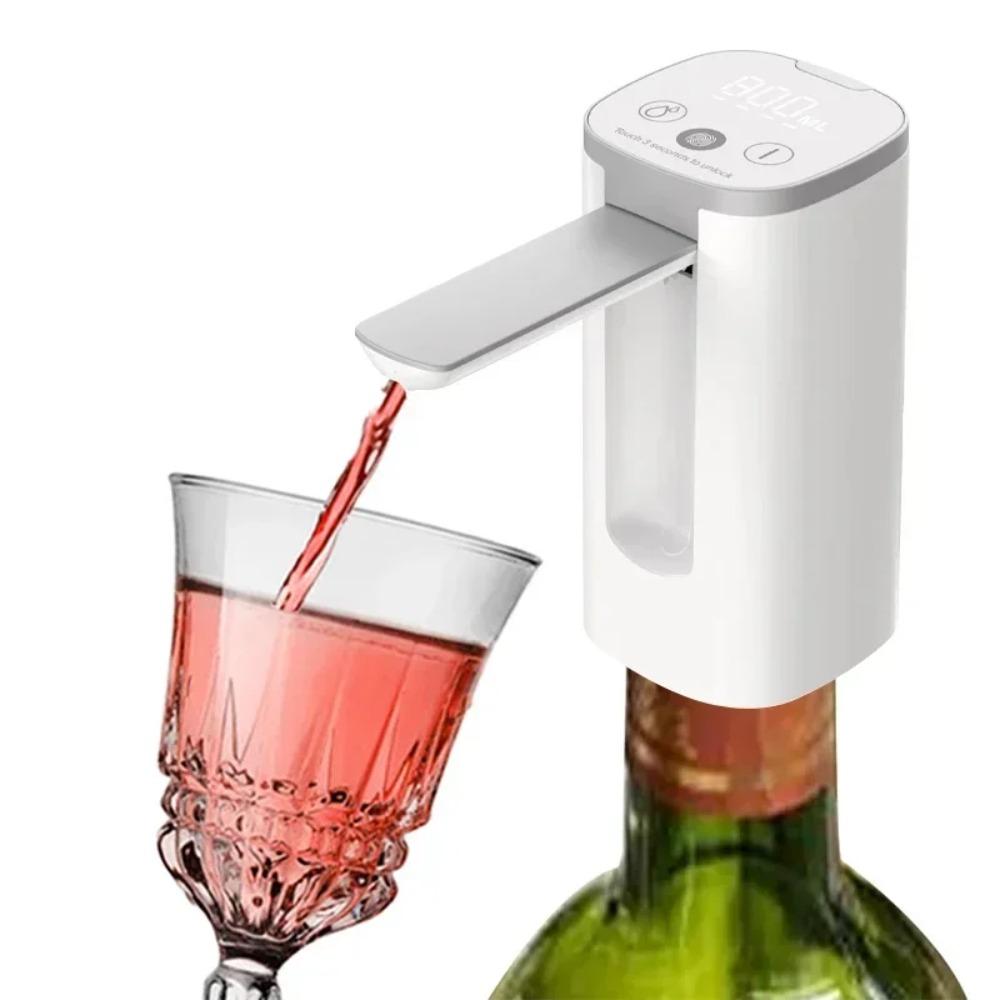 LED Display Water Bottle Pump Foldable Water Dispenser Quantitative Wine Dispenser  Outdoor