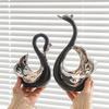 Kreatives Paar Schwanenform-Ornament, Heim Wohnzimmer Weinschrank Schreibtisch Dekorationen, Leichter Luxus Handwerkszubehör