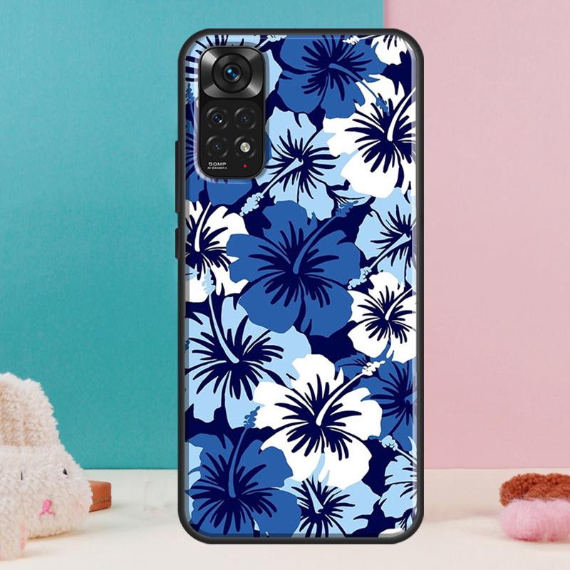 Hibiscus Retro Hawaiian Flower Case For Xiaomi Redmi Note 12 11 10 9 8 Pro 9S 10S 11S 12S Redmi 12C 9A 9C 10A 10C Coque