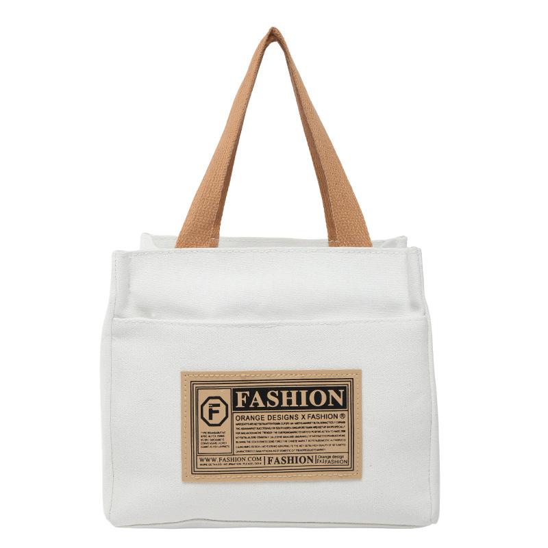 High-value canvas handbag office worker simple portable casual handbag student lunch box bento bag