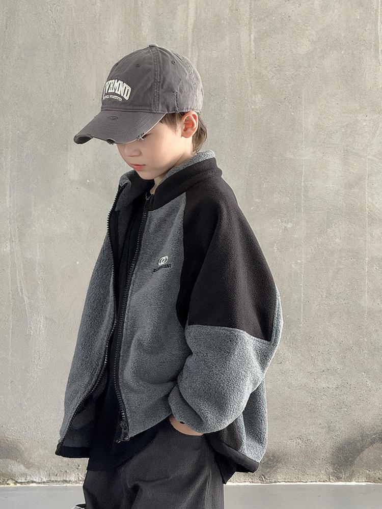 Boys' 2025 Fleece-Lined Waterproof Windproof Autumn/Winter Jacket