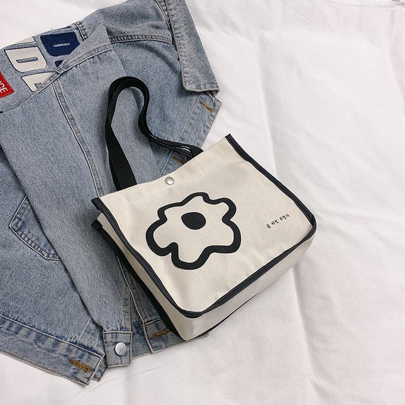 Retro Portable Large Capacity Shopping Tote Bag Stylish Handheld Design For Daily Use