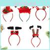 Entzückendes Weihnachtsparty-Stirnband für alle Altersgruppen mit Weihnachtsmann- und Weihnachtsbaum-Motiven