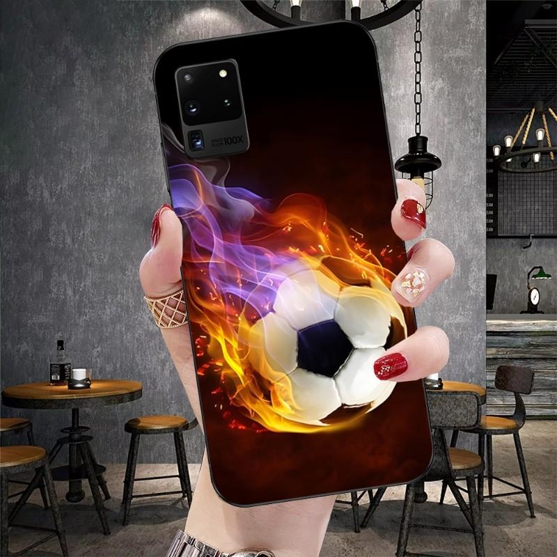 

Чехол для телефона Fire Soccer Football для Samsung Galaxy S6 S7 S8 S9 S10 S21 S22 Plus, ультрамягкий черный чехол для телефона Galaxy S6 Edge