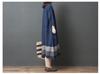 JINJUDUO Long Loose Midi Color Relaxed Sizes Office Fall Women's Cotton-Linen Dress, Sleeve, A-Line, Fit, Length, Block, Fit, M-2XL, Slimming,