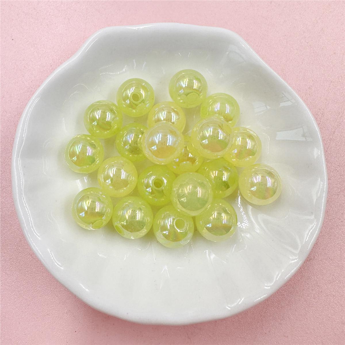 

Простые модные круглые 20 шт. акриловые ювелирные аксессуары свободные бусины DIY для браслета модные 9,8 мм цепочка для мобильного телефона изысканные ювелирные изделия жёлтый